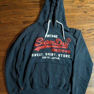 SuperDry Hoodie - Medium - Navy Blue